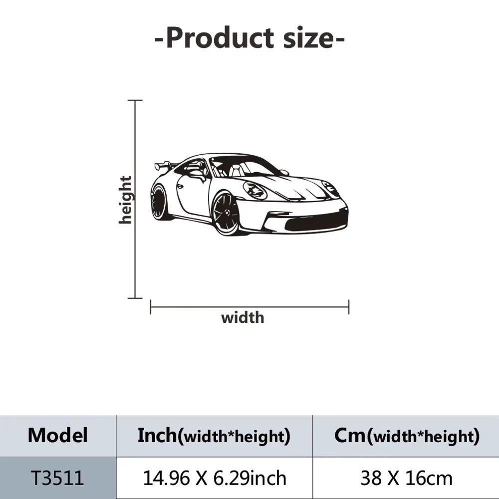 Metal Wall Art 911 Front Metal Car Silhouette Wall Art Perfect for Metal Wall Art Decor and Gift for Car Lovers and Enthusiasts