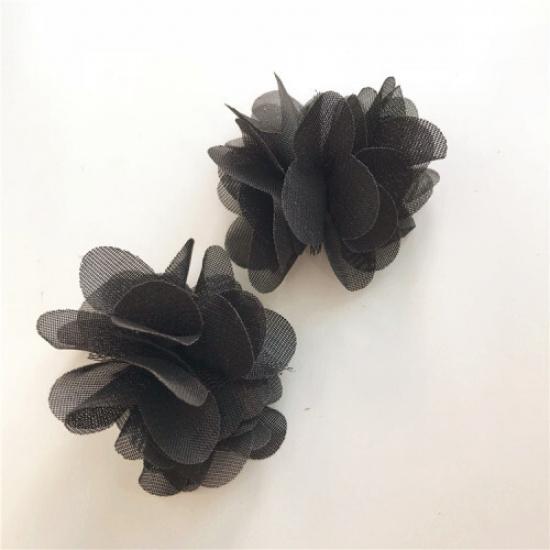20pcs DIY Chiffon Flowers Mesh Floral Craft for Wedding Dress Hat Material Decor