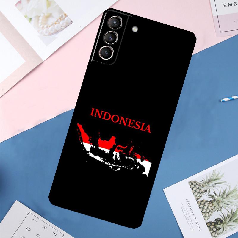 Indonesien Pass Flagge Karte Hülle Für Samsung Galaxy S25 Ultra S21 S22 S24 S23 Ultra S9 S10 Plus S21 FE S25 FE Rückseite