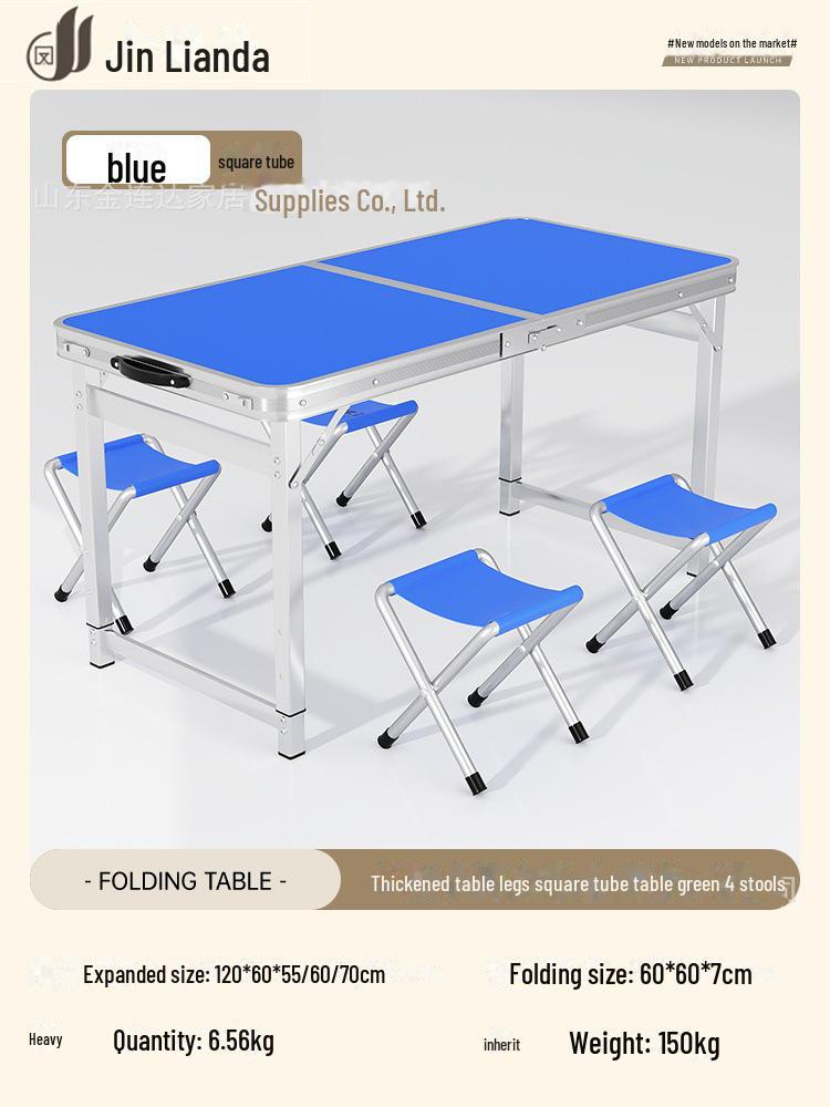 Portable Multifunctional Aluminum Folding Table for Dining and Outdoor Use