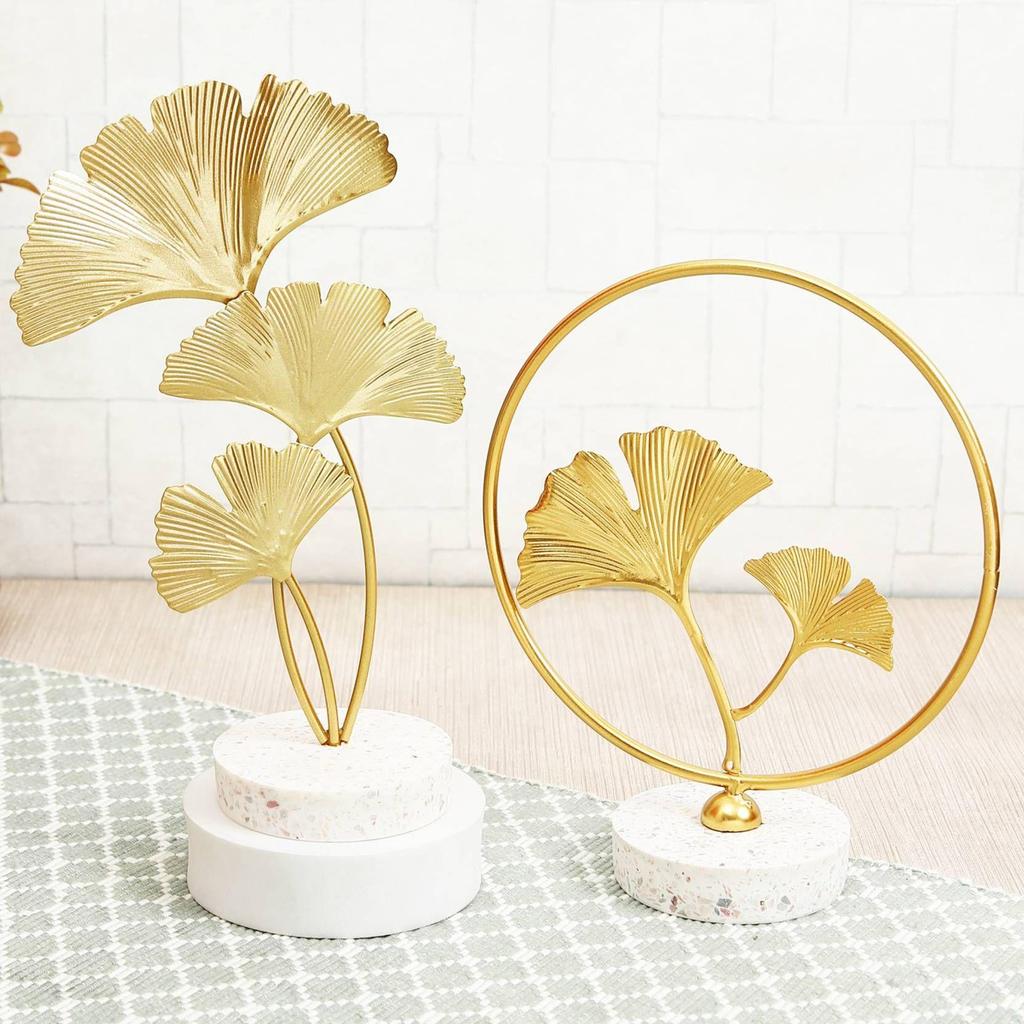 Metal Leaf Showpiece for Table Decorative Showpiece - 21 Cm  (Metal, Multicolor)