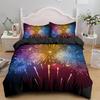 Fireworks Soft durable Quality Duvet Cover Colourful Fires Celebrate Mery Christmas Theme Polyester for Children Tens Women for Bedrom Decoration