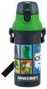 Skater Wasser Geschirrspüler Hergestellt in Minecraft Kinder Trinkflasche, Kunststoff, 480ml, Ein-Knopf Öffnen/Schließen, Sicher, Japan, 26, Jungen, PSB5SAN-A