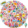 Macaron Color Dessert Stickers DIY Suitcase Hand Account Water Cup Decoration Children's Reward Stickers
