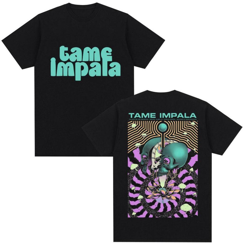 Vintage Rock Band Tame Impala T-shirt Men Women Harajuku Fashion Gothic T-shirts Oversized Casual Cotton T Shirt Male Streetwear