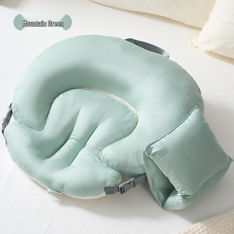 Maternity & Baby Feeding Pillow: Postpartum Lumbar Support, Hands-Free Anti-Spit-Up Inclined Cushion