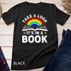 Schau mal, es ist im Buch Lese Vintage Retro Regenbogen T-Shirt