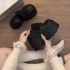 British Style Small Leather Shoes Women's 2025 New Spring Black Velcro Heightened Platform Small Mary Jane Single Shoes