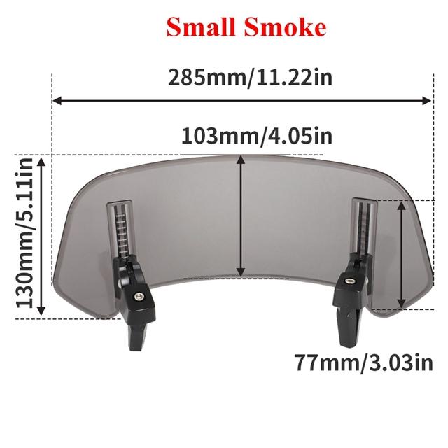 For Kawasaki Versys X300 VN 1500 MT09 MT07 Tracer 700 900 R1250GS Motorcycle Windshield Extension Adjustable Spoiler Deflector