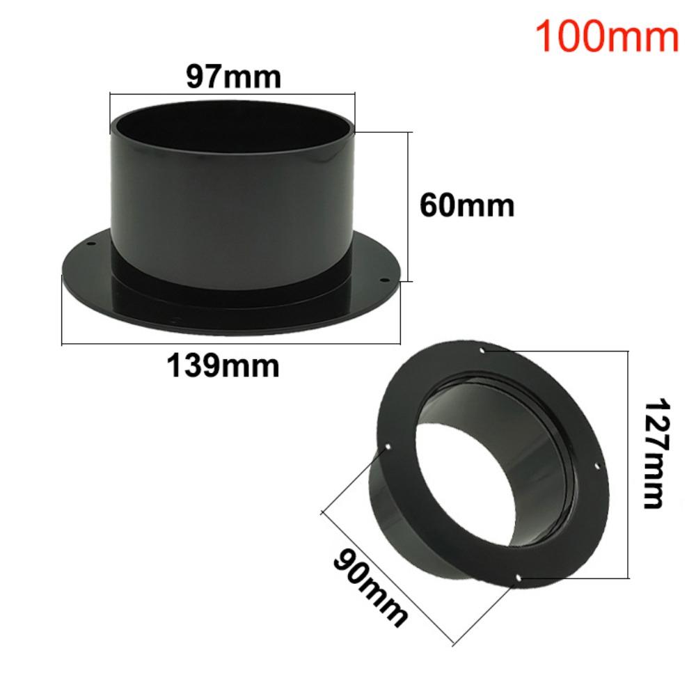 ABS Ventilation Pipe Joint Black Exhaust Pipe Connector Air Pipe Joint Ventilation Pipe