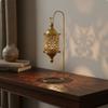 Hanging Candle Lantern with Stand Wrought Iron Baroque Style Romantic Atmosphere Hollow