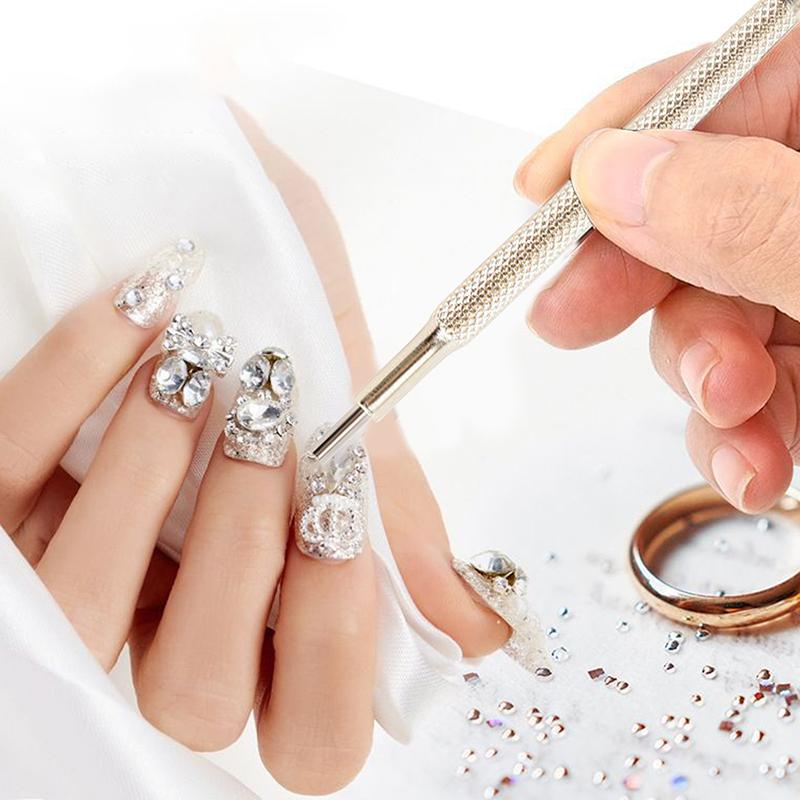 1/2 Stuks Professionele Dubbelzijdige Nagelkunst Magnetische Pen Zeer Precisie Mini Magneten Stippen Pen Manicure Tool