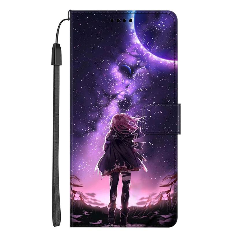Leather Flip Case For Samsung Galaxy A37 A57 5G Phone Full Cover Wallet Book Funda Bag For Samsung A57 SamsungA57 Cat Wolf funda