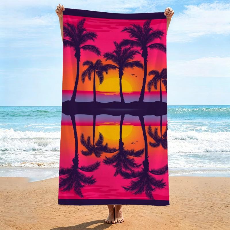Ultra Absorbent Quick Dry Microfiber Beach Towel With Large Floral Print 70x140cm Portable Bath Pool Travel