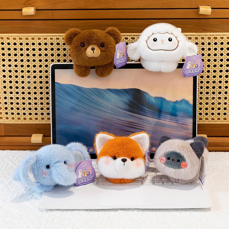 Magnete da Frigorifero in Peluche Corto Elefante Gatto Orso Volpe per Decorazione Cucina e Regalo