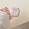 Korean Pink Small Floral AirpodsPro1 Earphone Case for Apple 1/1/1 Generation Wireless Bluetooth Case