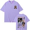 Rapper Ozuna Double Sided Print T-shirt Anuel AA Streetwear Men Women Hip Hop Oversized T-shirts Men's Fashion Vintage T Shirts