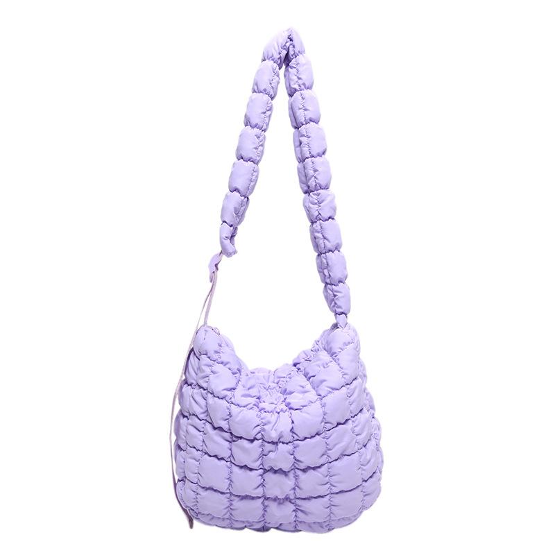 Nieuwe geplooide wolkentas grote schouderband verstelbare schoudertas grote capaciteit bubble tote messenger damestas
