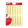 Apli Agipa - Metallic Star Stickers 20 Mm Gold Silver X 288