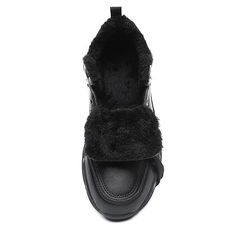 Pantofi Bărbați Pantofi Casual Bărbați PU Impermeabil Iarnă Cald Pluș Șireturi Masculin Alergare Exterior Mers Adidași Mărime Mare 38 -46