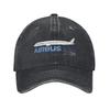 Cappellino da Baseball Disegno Lineare Airbus A350 Sole Regolabile Retrò Coppia Donna Lavato Cappellino Trucker Alta Qualità Sport Outdoor Snapback
