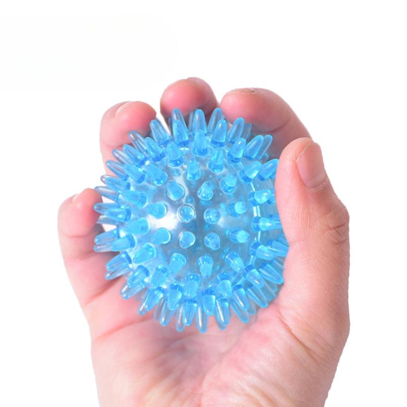 Spiky Ball Hollow Soft Transparent Strength Recovery Exercise Stress Relief Massage Ball for Hand Wrist Massage Finger Ball Practice