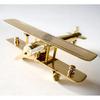 Brass Aeroplane Action Showpiece,Table Top Miniature Decorative Showpiece For Home Decor&Office Table, Long,Gold(Big)