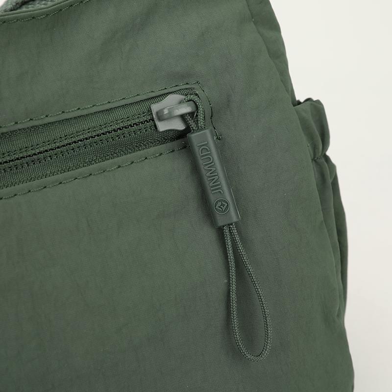 Pleated Multi-compartment Women's Bag Nylon Waterproof Lightweight Shoulder Bag