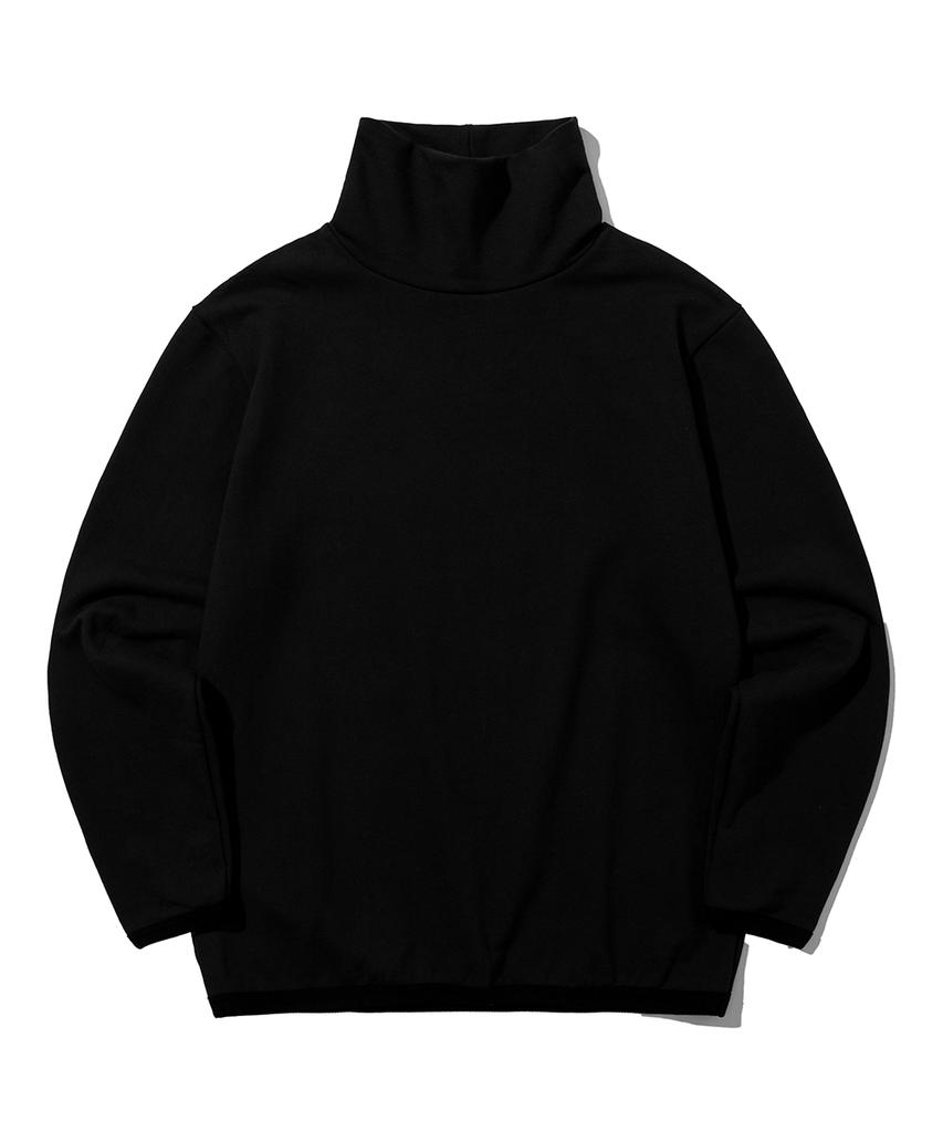 Seinteukeulu Warm-Up Heavy Terry Turtleneck Plain Sweatshirt Whp-869 Black