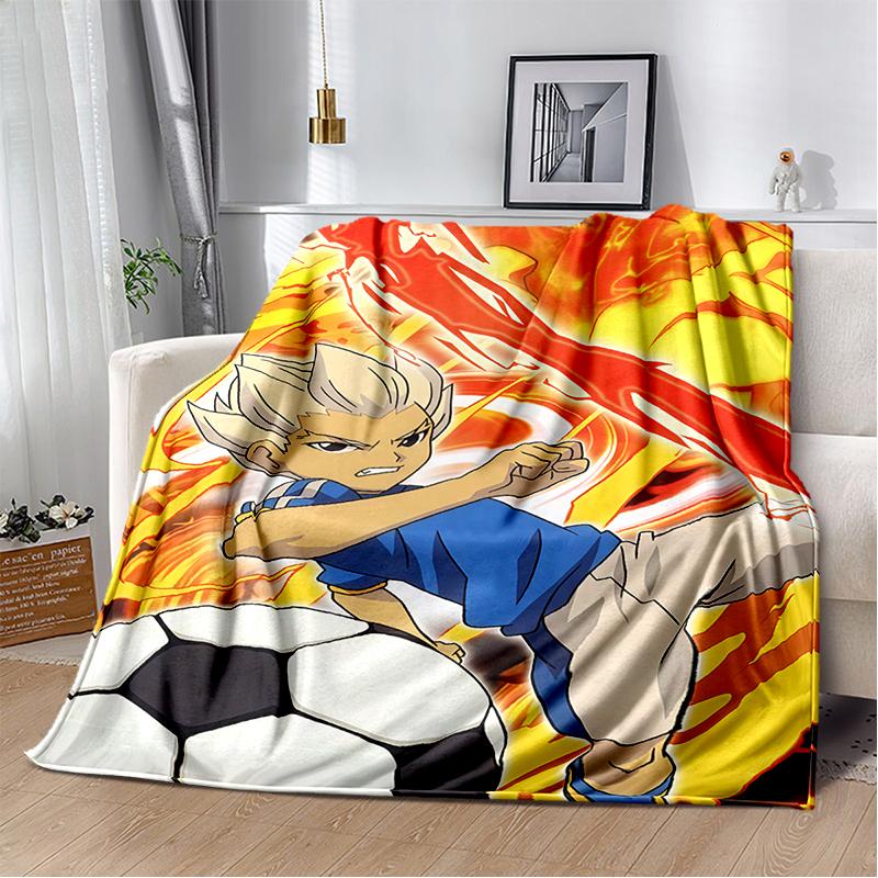 3D Inazuma Eleven Mark Evans Anime Tecknad Mjuk Plyschfilt, Flanellfilt Pläd för Vardagsrum Sovrum Säng Soffa Barn