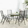 Vidaxl 5-Cz. Set with Folding Chairs, Anthracite, Steel