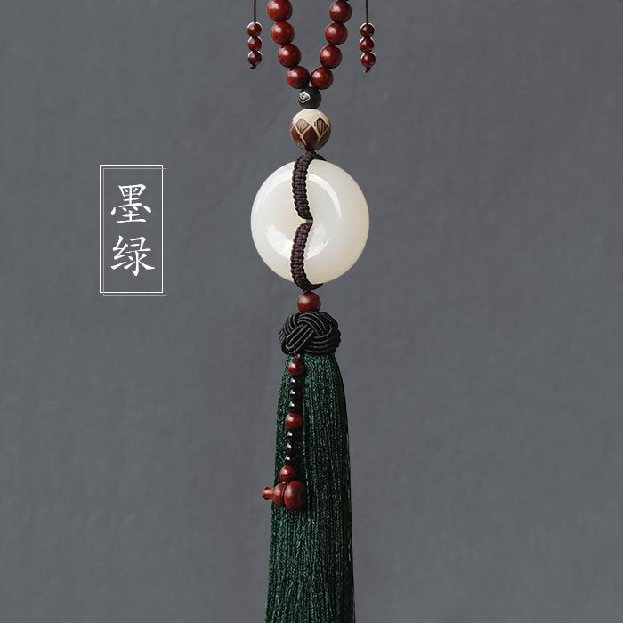 Exquisite High-end Jade Car Pendant  Interior Decoration  Men's and Women's Safety Protection  Creative Hanging Accessories