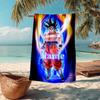 Custom Name Ultra-Soft Beach Towel with Dragon Ball Theme,Ideal for Pool - Camping, Diving - Perfect Travel Essential, Vibrant Beach Towel.