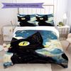 Cat art Pattern Bedding,Quilt Set Quilt Cover Pillowcase Home Birthday Gift (1*duvet cover+2*pillowcase,without core)ZSJT0917311