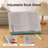 Foldable Reading Bookshelf with Book Clips, Adjustable Book Stand for Reading Writing Drawing, Head-Up Posture Corrector Tablet Stand