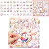 Cute Rainbow Bunny Stickers 50 Pack Pms125 Color Adhesive Decorations For Luggage Journals Phone Cases And More
