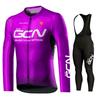 RAUDAX GCN Rode Pro Wielerhirtenset, Wielerkleding met Lange Mouwen, MTB Maillot, Fiets Sportkleding, Wegfiets Uniform, 2024