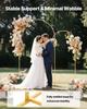Arch Backdrop Stand, Set of 2, 2.2 M and 1.8 M, Stable Structure, Easy Assembly, Gold Metal Arch Backdrop Stand for Wedding, Birthday Party,