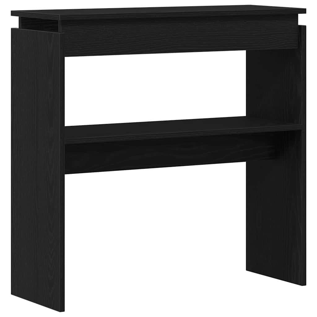 Console Table Black Oak Effect 80 X 30 X 80 Cm