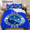 Cruzeiro Esporte Pattern Bedding Quilt Set Quilt Cover Pillowcase Home Decoration Birthday Gift (1 * Duvet Cover + 2 * Pillowcase, Without Core)
