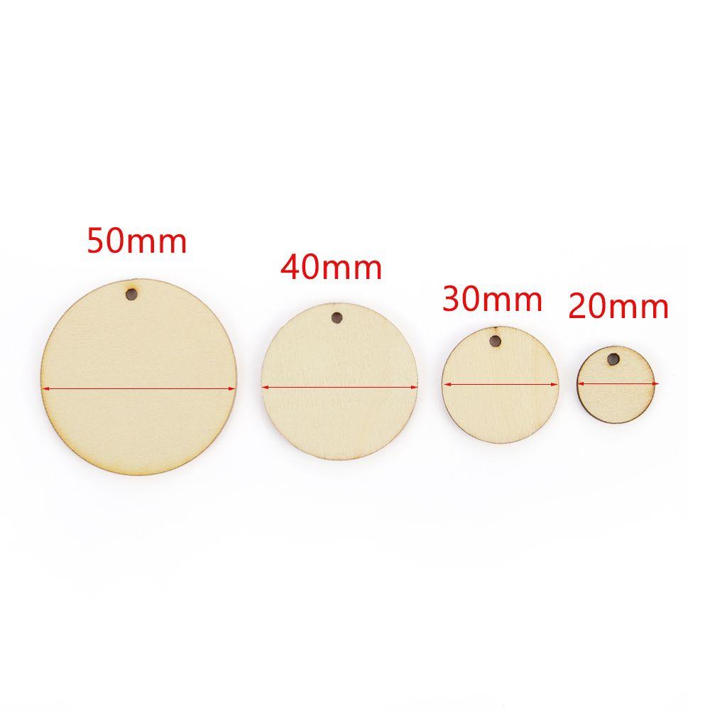 Natural Home Decoration Round Shape Slice Wood DIY Craft Wood Piece Hanging Pendant Wooden Ornament
