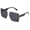 Damen-Sonnenbrille, rechteckiger Rahmen, cooler Stil, ohne Rand, glatt, UV-Schutz, blockiert Sonnenlicht, Urlaub, Strand, Brille, Outdoor-Brille