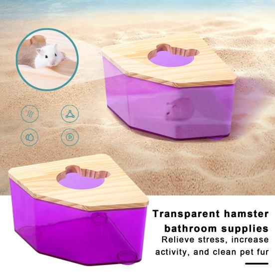 Hamster Bathroom Transparent Hamster Sandbox Detachable Small Animal Sand Bath Container Small Pet Supplies