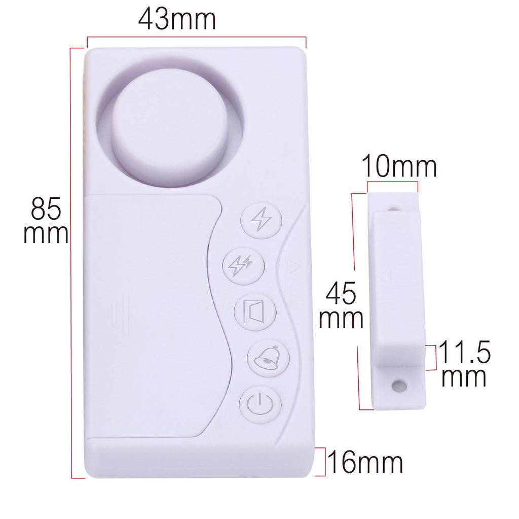 Cross-Border 4-in-1 Magnetic Door Alarm with Adjustable Volume: Fridge Closing Reminder & Door/Window Anti-Theft Alert