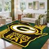 Green Bay Packers Design Crystal Velvet Rug Soft Decorative Mat for Bedroom Entrance