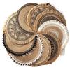 Non-Slip Round Placemat 36/38cm Woven Vase Mats Vintage Cup Coaster Mat  Dining Table
