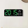9 Inch Large Digital Wall Clock Temperature Date Week Timing Countdown Light-sensing Table Clock 2 Alarm 12/24H LED Alarm Clock