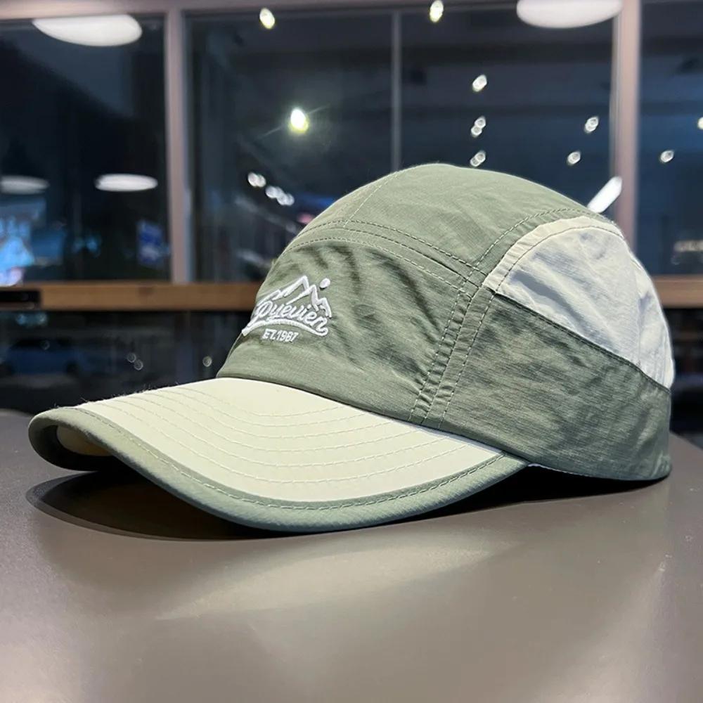 Retro Japanese Style Hip-Hop Hats 5 Panel Thin Flat Brimmed Baseball Cap Quick-Drying Breathable Sunscreen Hat Unisex