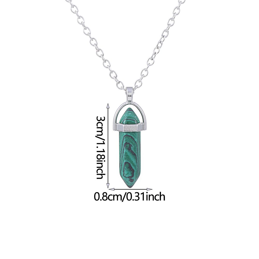 Chakra Point Pendulum Natural Crystal Necklace Quartz chain Stone Pendant Jewelry Accessories