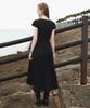 Dehebe V-Neck Flare Dress [Black]